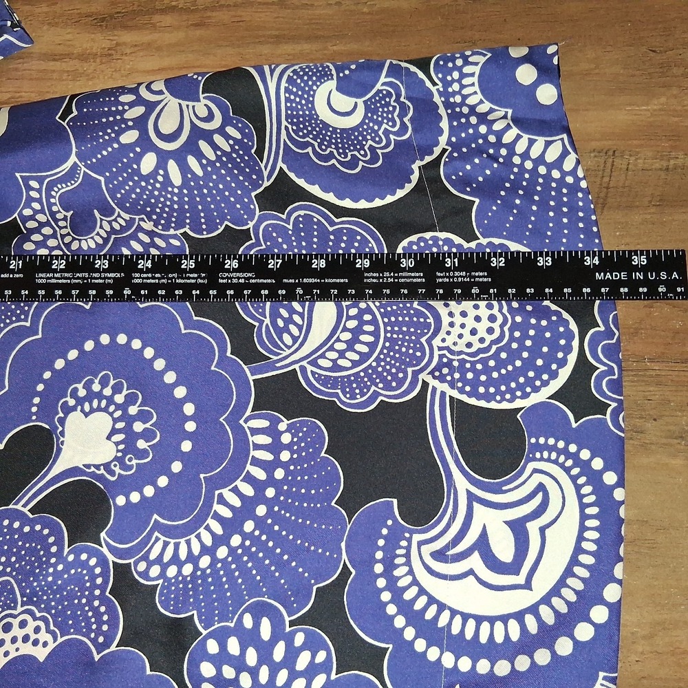 Banana Republic Women 100% Silk Long Sleeve Floral Purple White Black Dress 0P - Picture 13 of 16